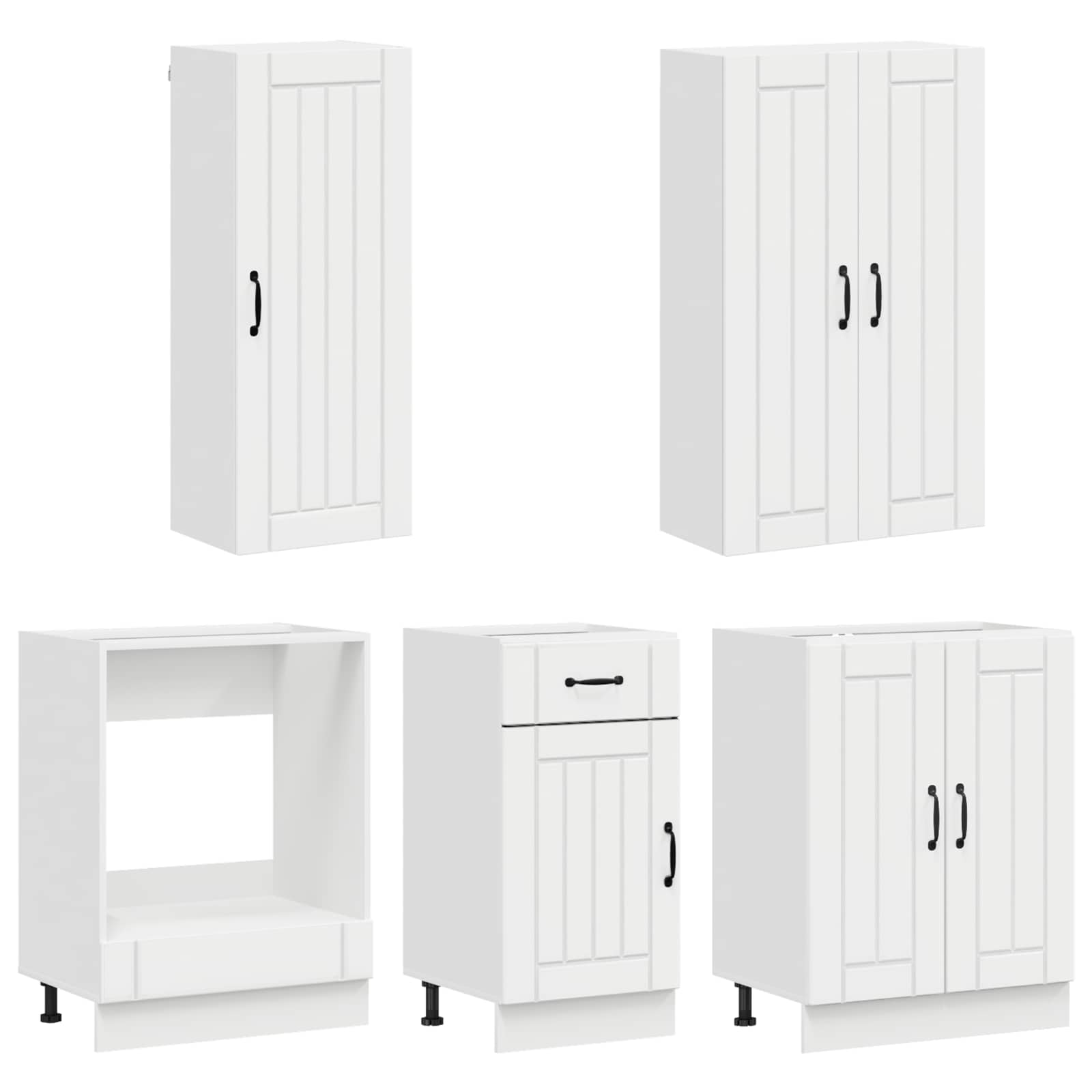 Virtuvės vienetas LUCCA 5 pcs Itin blizgi balta