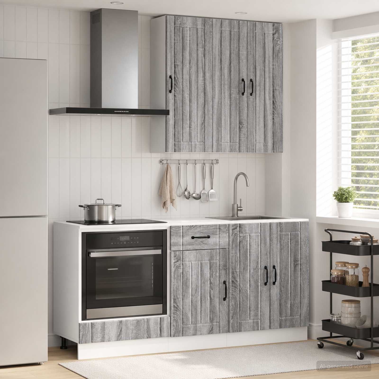 Virtuvės vienetas LUCCA 5 pcs Pilka Sonoma Apdirbta mediena