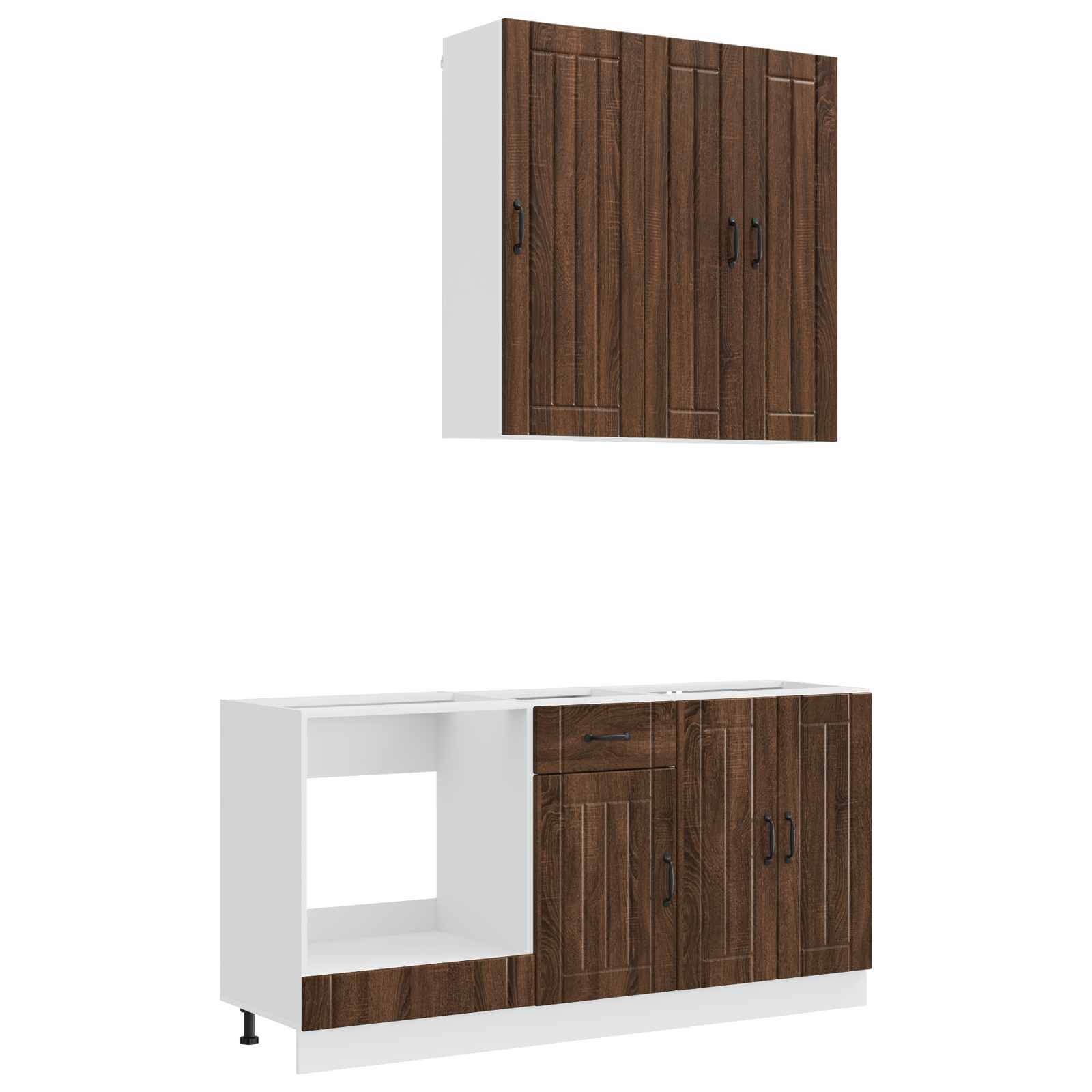 Virtuvės vienetas LUCCA 5 pcs Ruda ąžuolo Apdirbta mediena