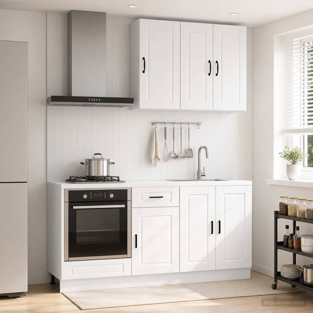 Virtuvės vienetas PORTO 5 pcs Itin blizgi balta