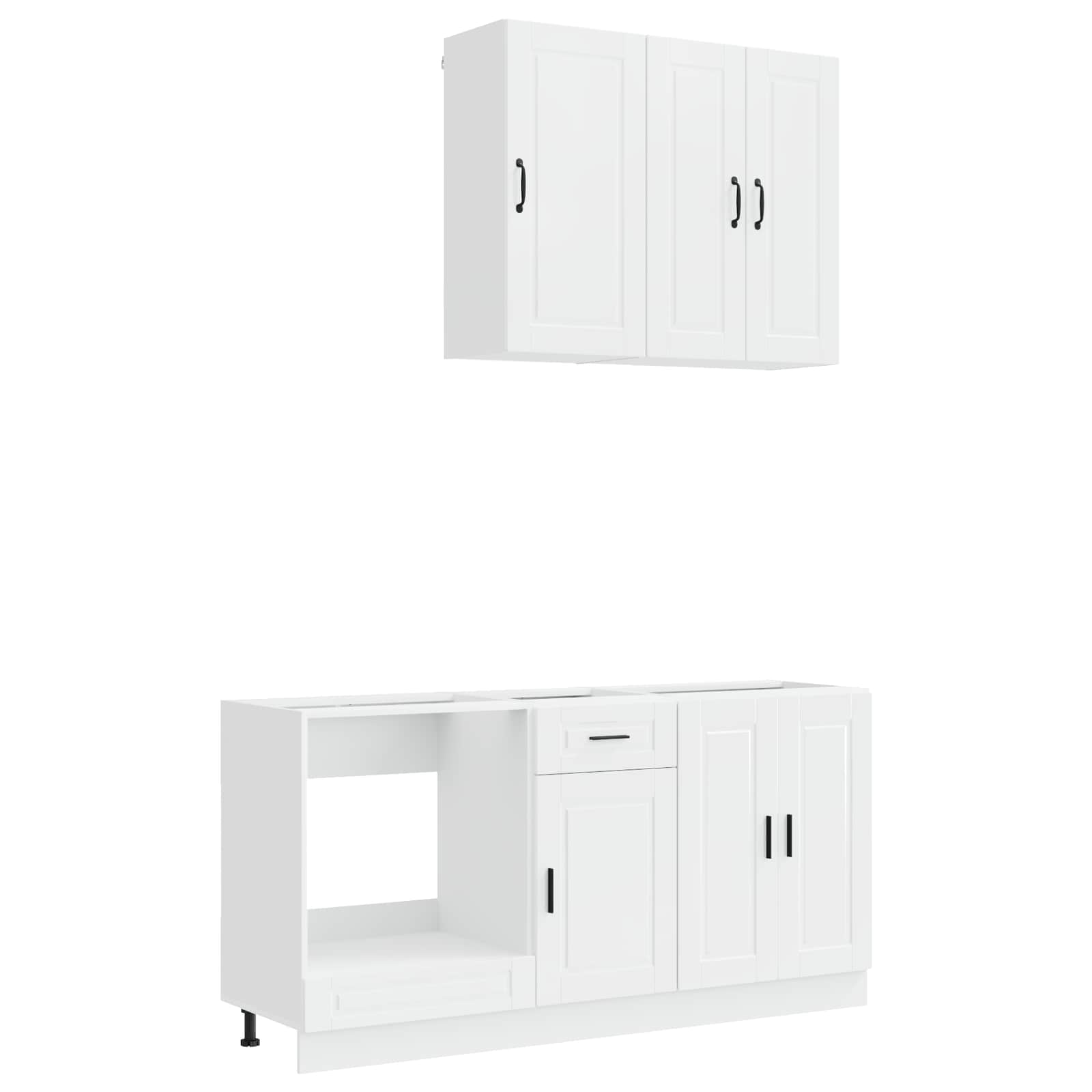 Virtuvės vienetas PORTO 5 pcs Itin blizgi balta