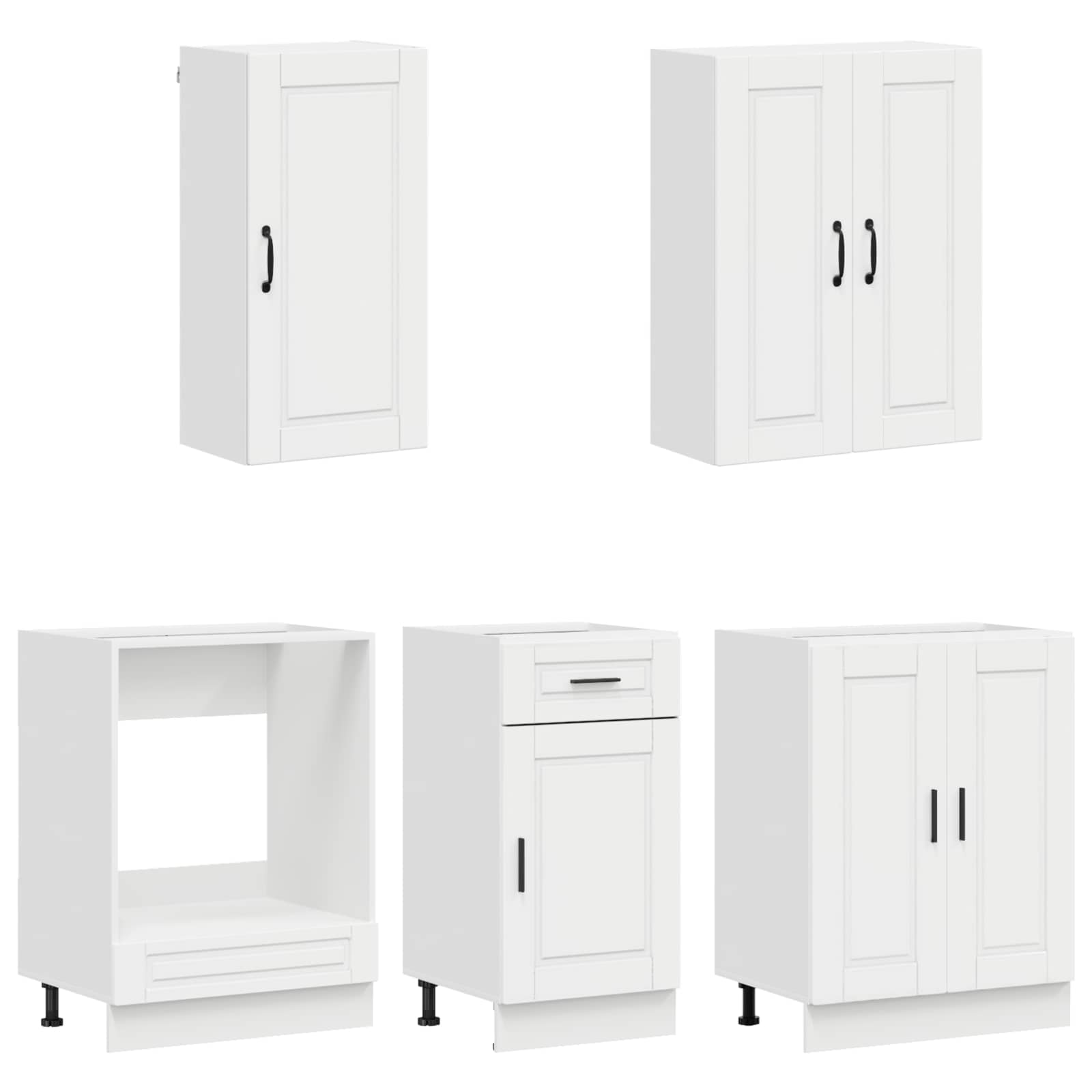 Virtuvės vienetas PORTO 5 pcs Itin blizgi balta