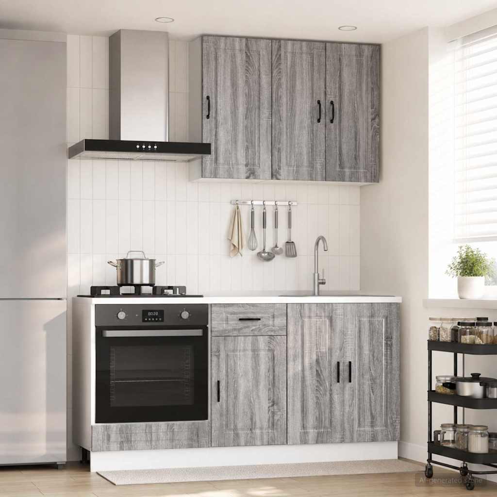 Virtuvės vienetas PORTO 5 pcs Pilka Sonoma Apdirbta mediena