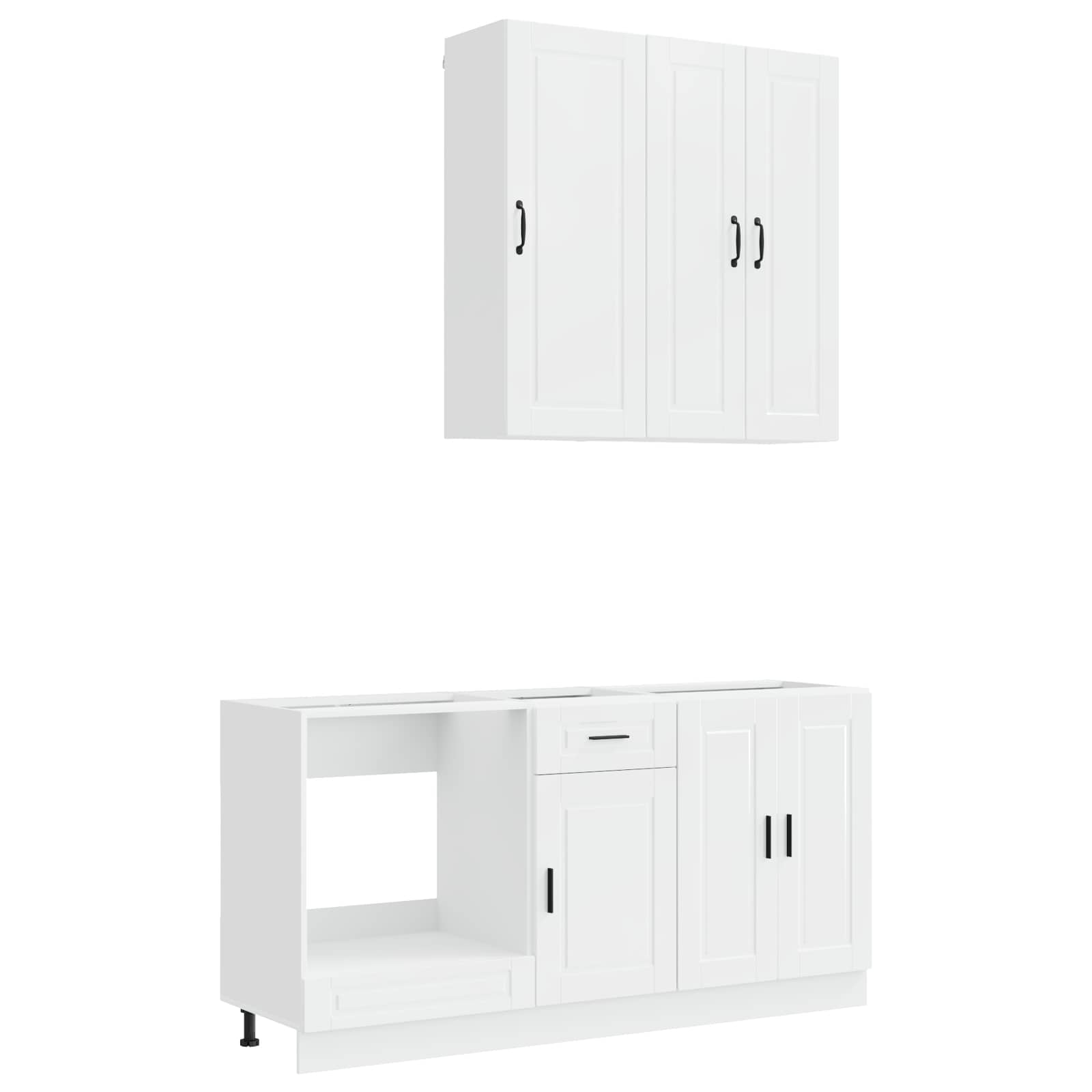 Virtuvės vienetas PORTO 5 pcs Itin blizgi balta
