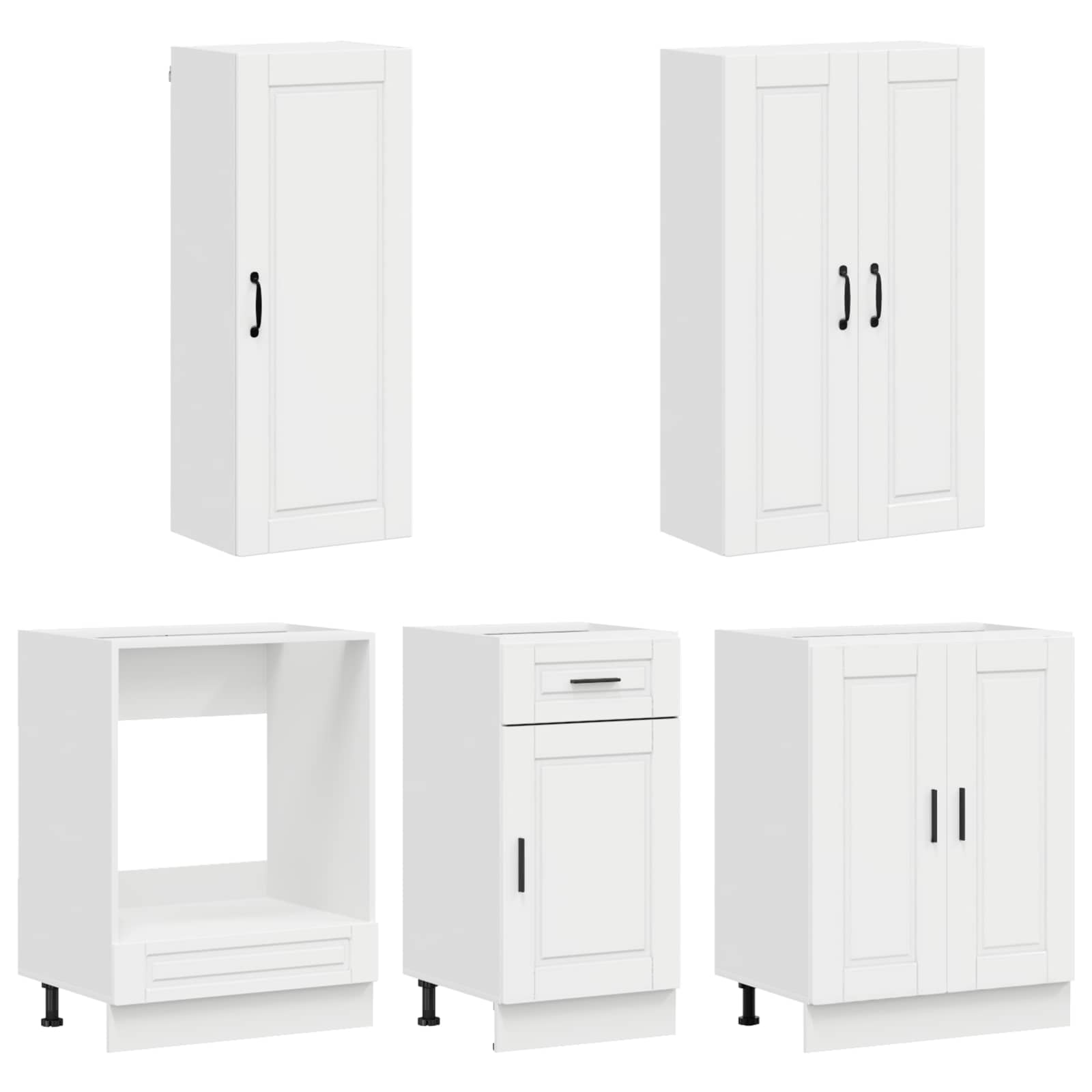 Virtuvės vienetas PORTO 5 pcs Itin blizgi balta