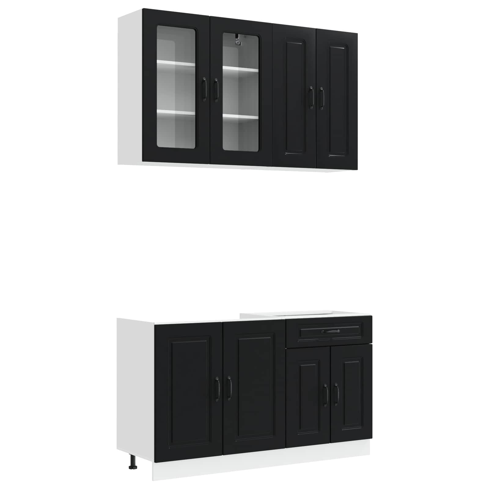 Virtuvės vienetas KALMAR 4 pcs Juoda Apdirbta mediena