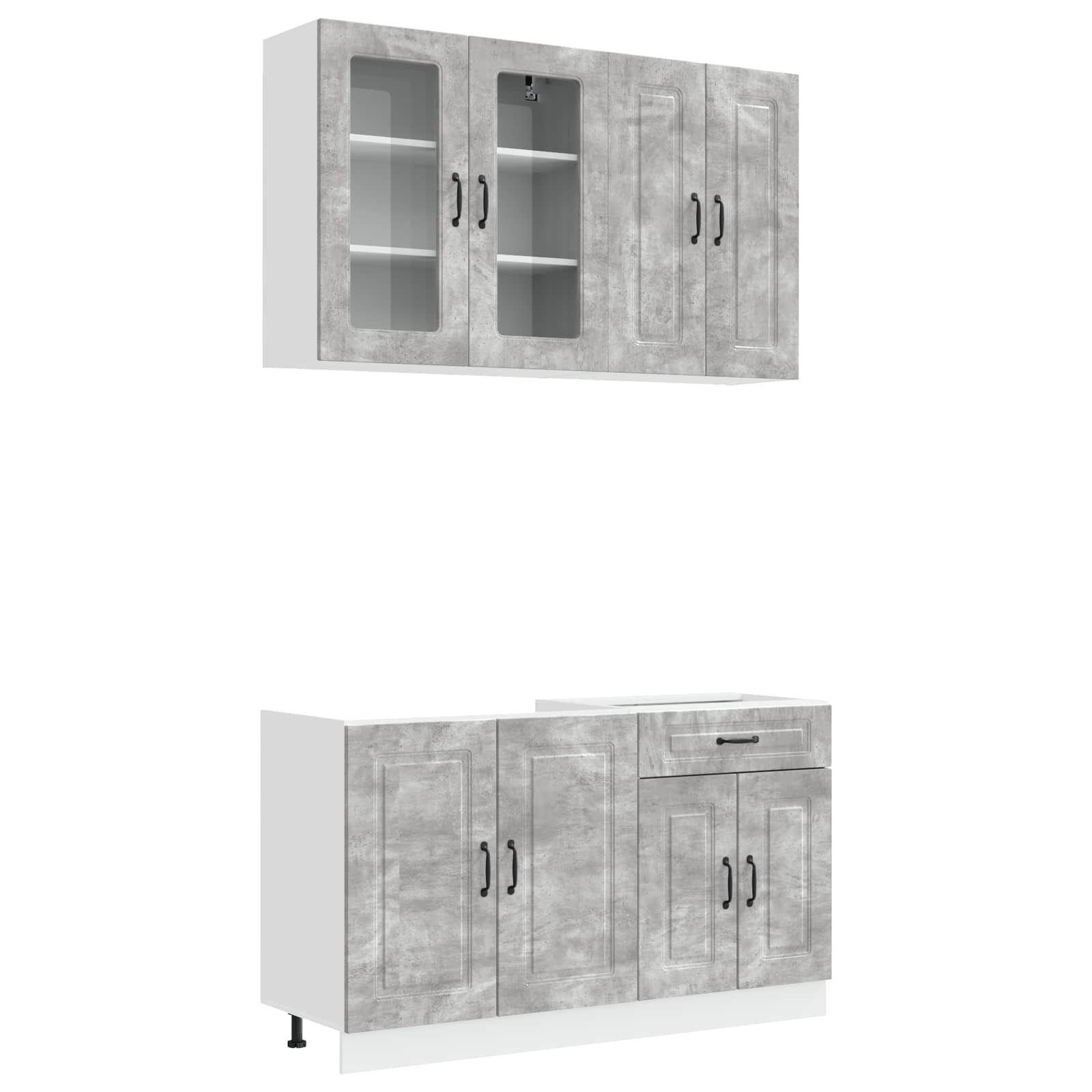 Virtuvės vienetas KALMAR 4 pcs Betono pilka Apdirbta mediena