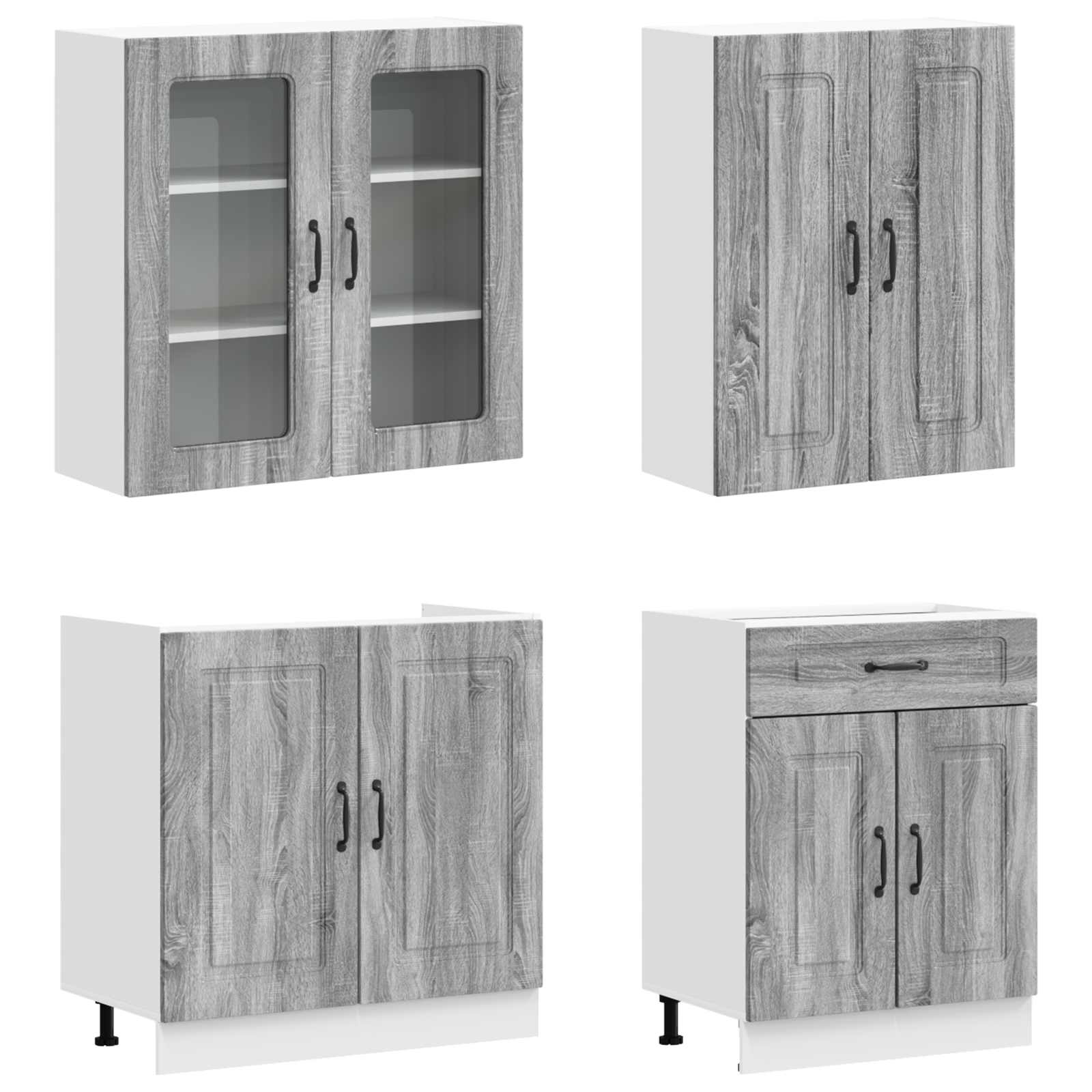 Virtuvės vienetas KALMAR 4 pcs Pilka Sonoma Apdirbta mediena