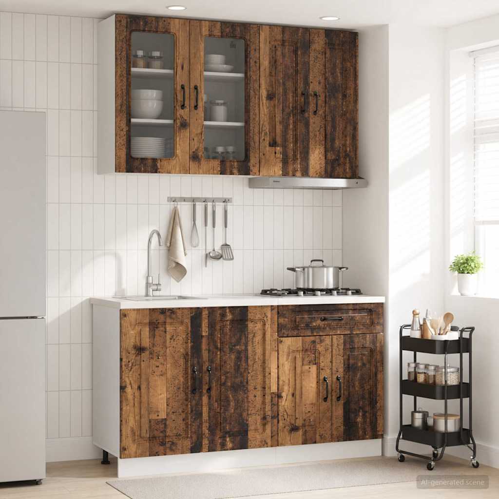 Virtuvės vienetas KALMAR 4 pcs Sendintos medienos