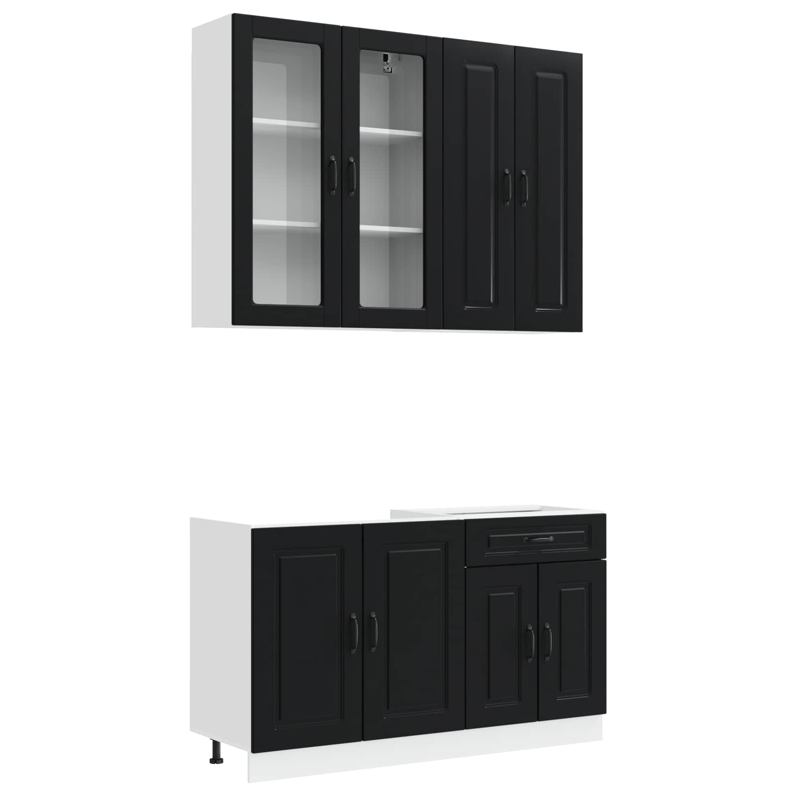 Virtuvės vienetas KALMAR 4 pcs Juoda Apdirbta mediena