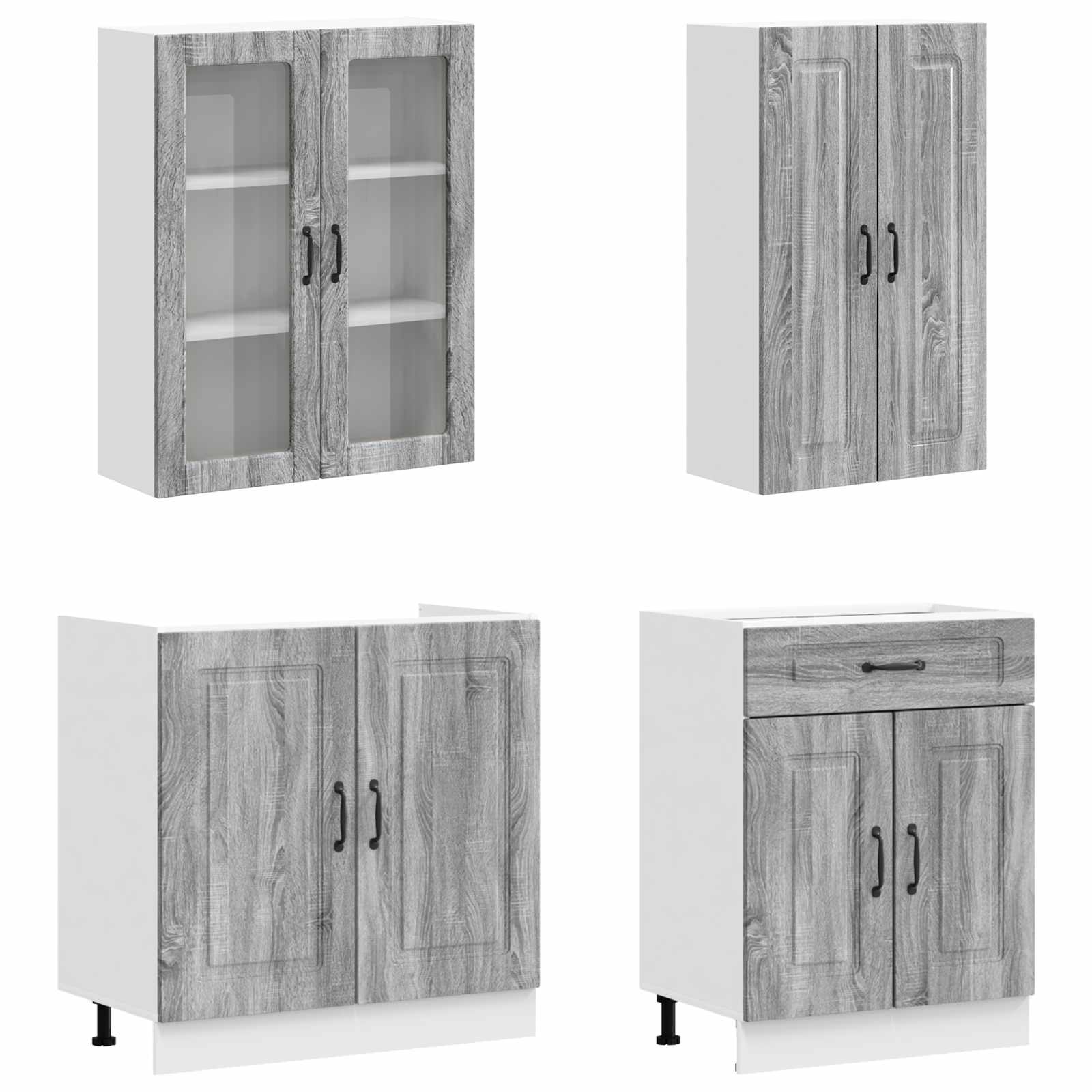 Virtuvės vienetas KALMAR 4 pcs Pilka Sonoma Apdirbta mediena