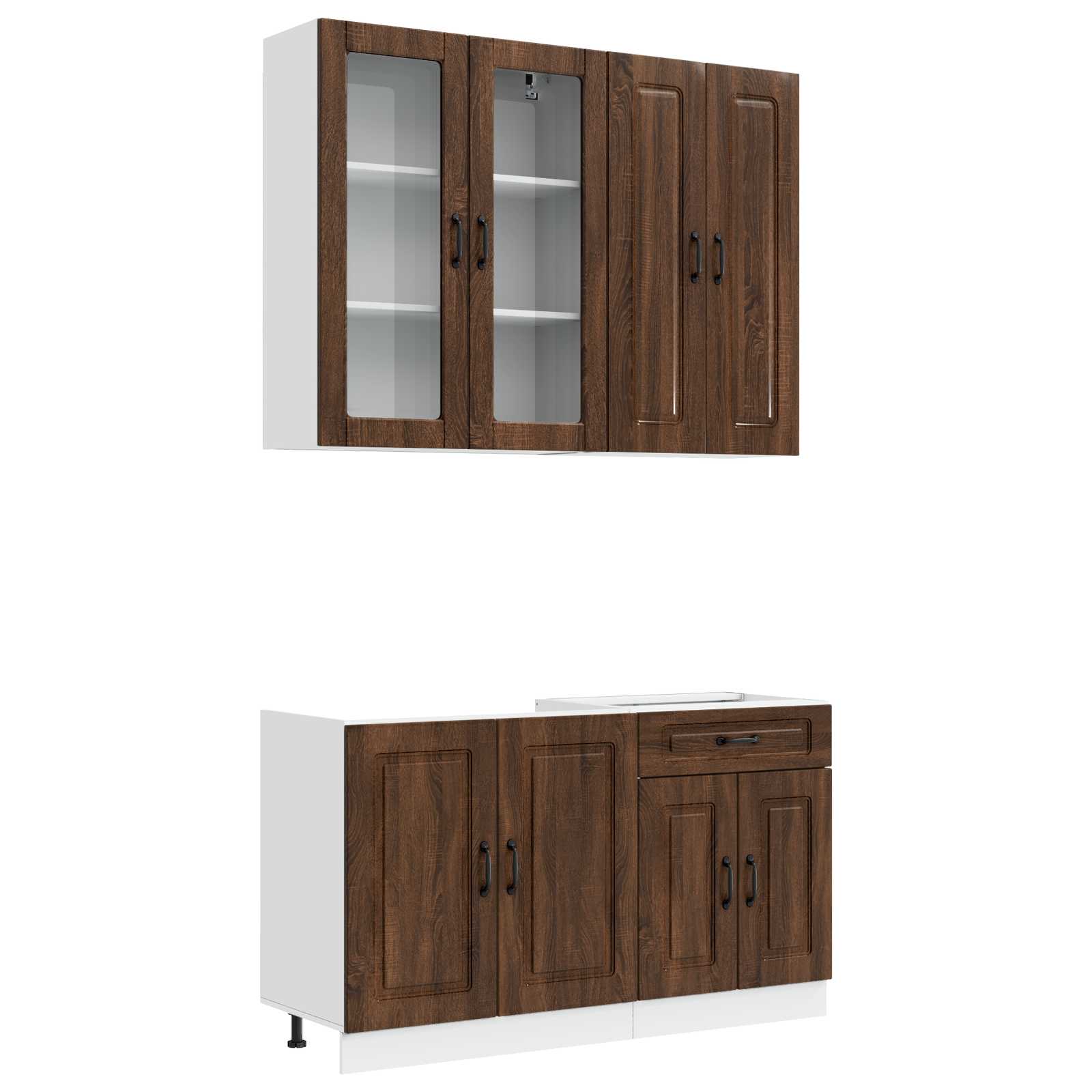 Virtuvės vienetas KALMAR 4 pcs Ruda ąžuolo Apdirbta mediena