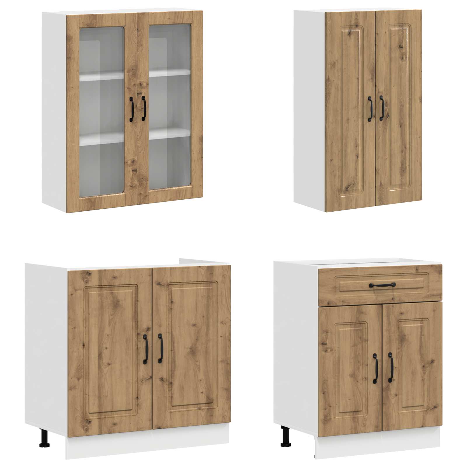 Virtuvės vienetas KALMAR 4 pcs Artisano ąžuolo Apdirbta mediena