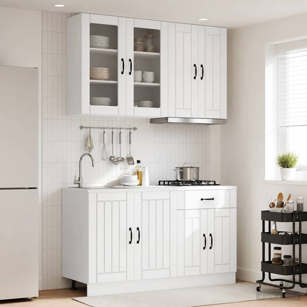 Virtuvės vienetas LUCCA 4 pcs Balta Apdirbta mediena