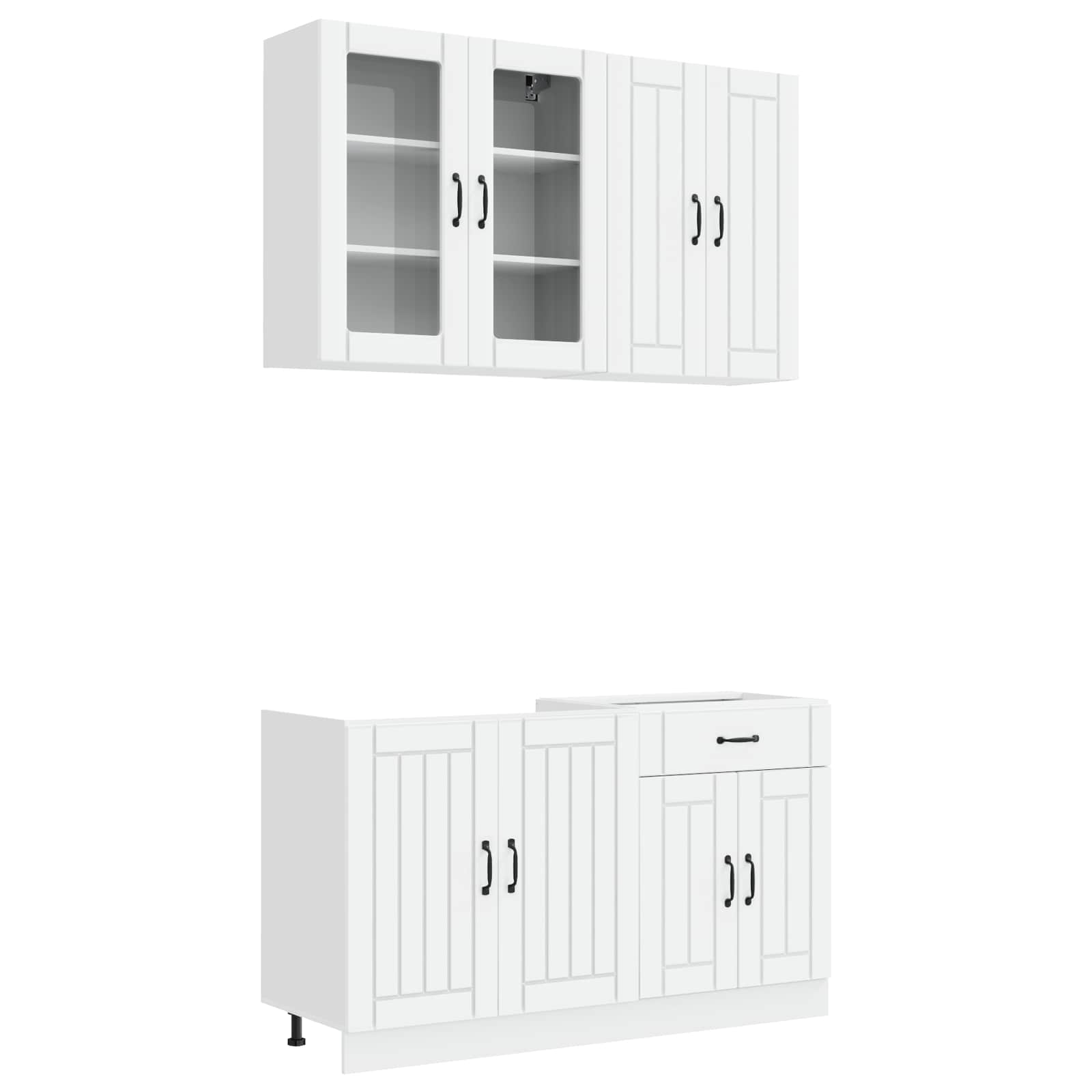 Virtuvės vienetas LUCCA 4 pcs Balta Apdirbta mediena