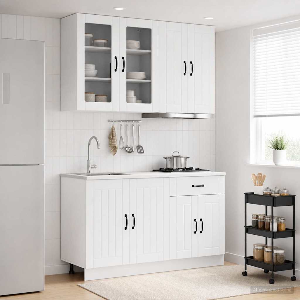 Virtuvės vienetas LUCCA 4 pcs Itin blizgi balta