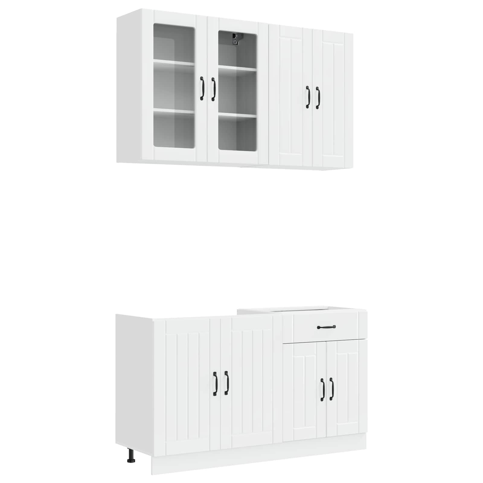 Virtuvės vienetas LUCCA 4 pcs Itin blizgi balta