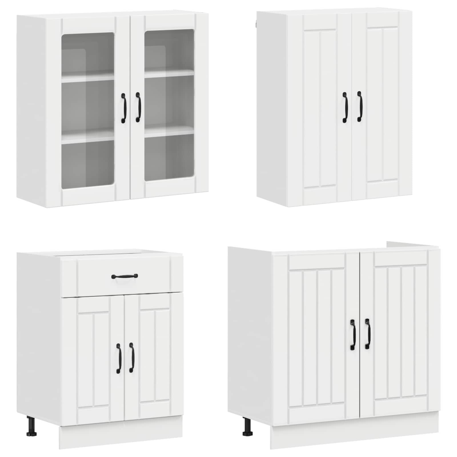 Virtuvės vienetas LUCCA 4 pcs Itin blizgi balta