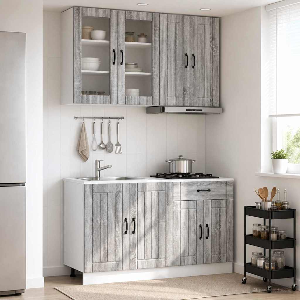 Virtuvės vienetas LUCCA 4 pcs Pilka Sonoma Apdirbta mediena