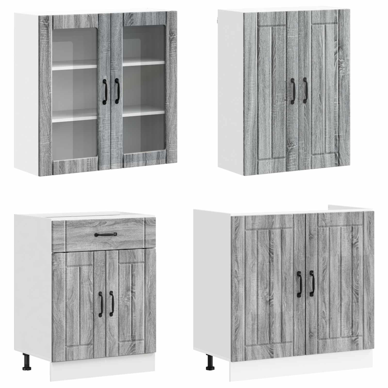 Virtuvės vienetas LUCCA 4 pcs Pilka Sonoma Apdirbta mediena