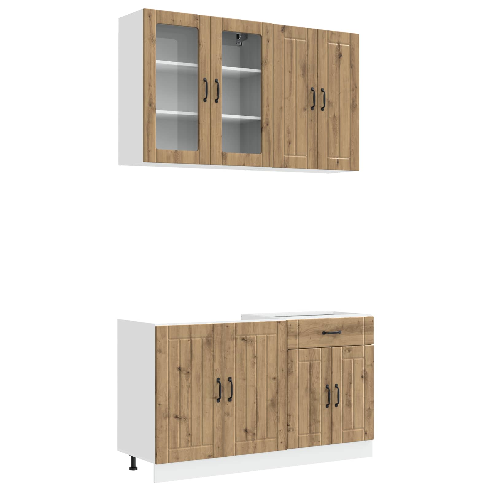Virtuvės vienetas LUCCA 4 pcs Artisano ąžuolo Apdirbta mediena