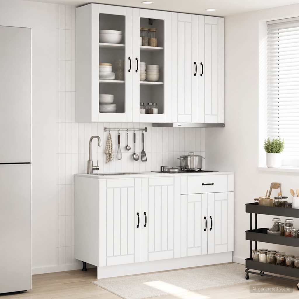 Virtuvės vienetas LUCCA 4 pcs Balta Apdirbta mediena