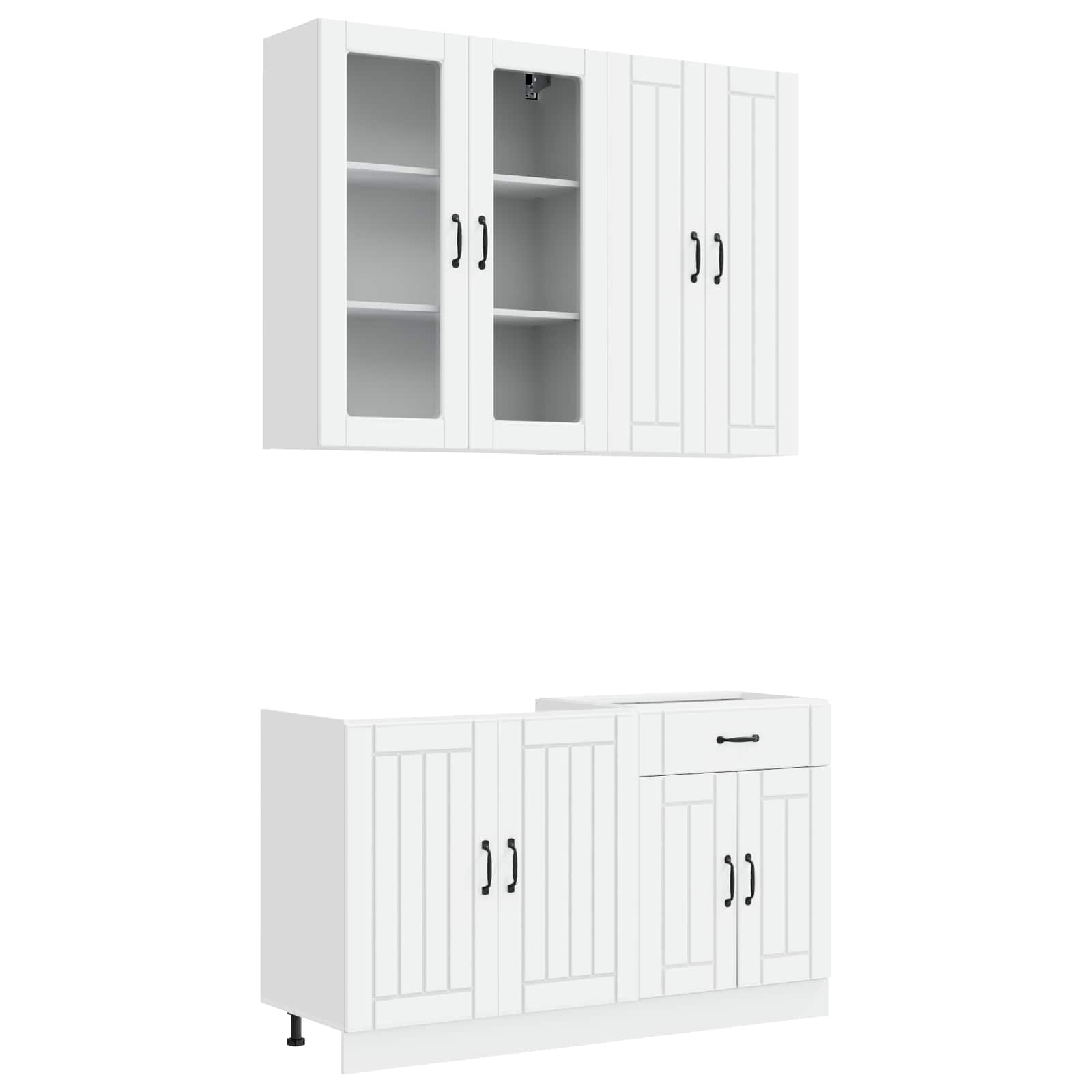 Virtuvės vienetas LUCCA 4 pcs Balta Apdirbta mediena