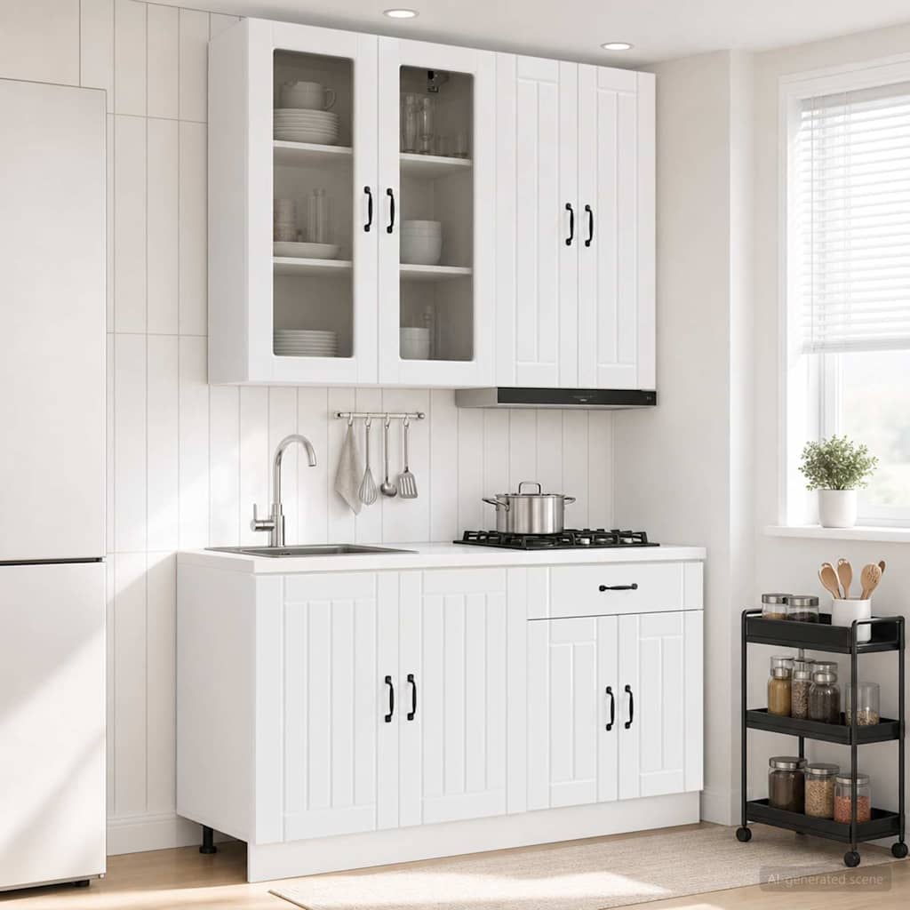 Virtuvės vienetas LUCCA 4 pcs Itin blizgi balta