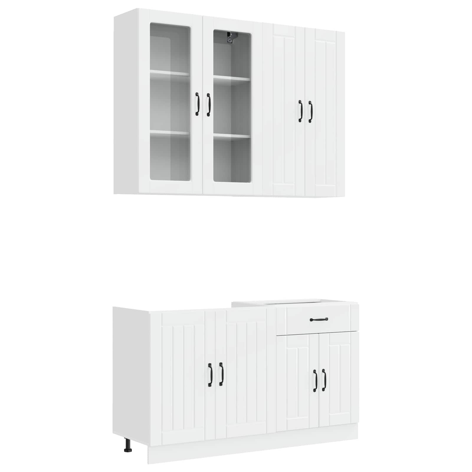 Virtuvės vienetas LUCCA 4 pcs Itin blizgi balta