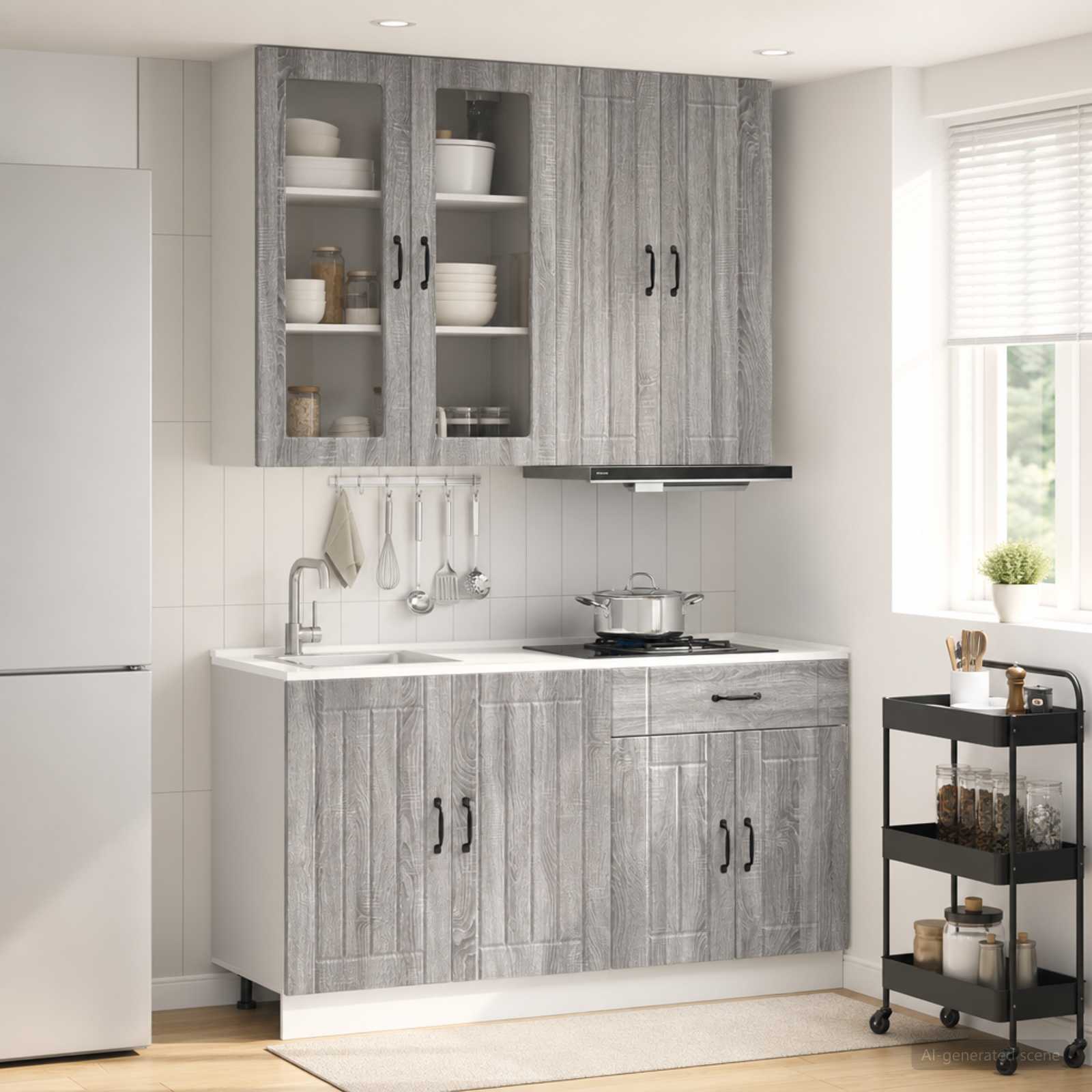 Virtuvės vienetas LUCCA 4 pcs Pilka Sonoma Apdirbta mediena