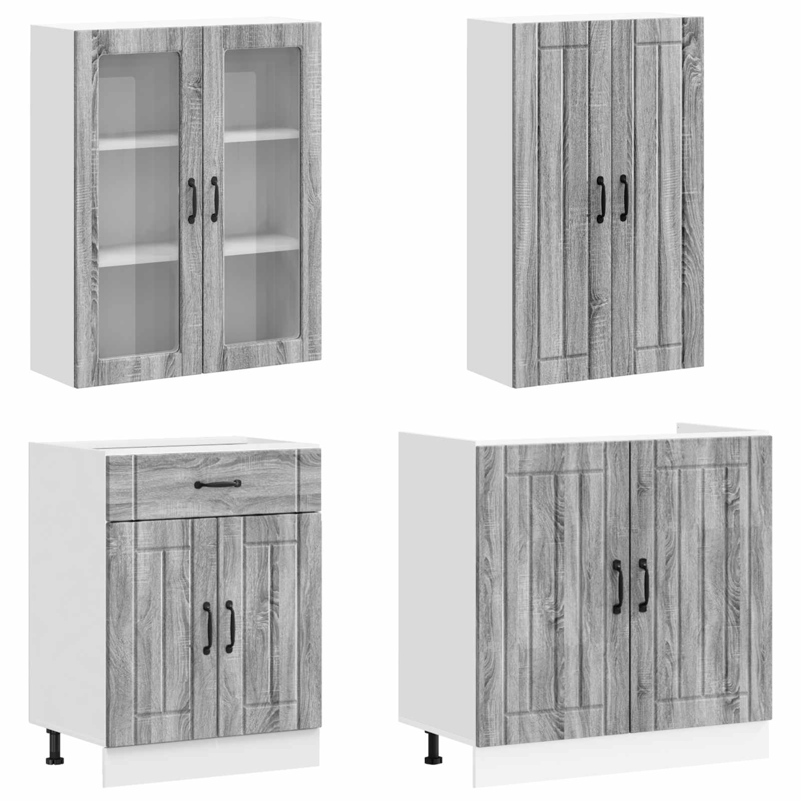 Virtuvės vienetas LUCCA 4 pcs Pilka Sonoma Apdirbta mediena