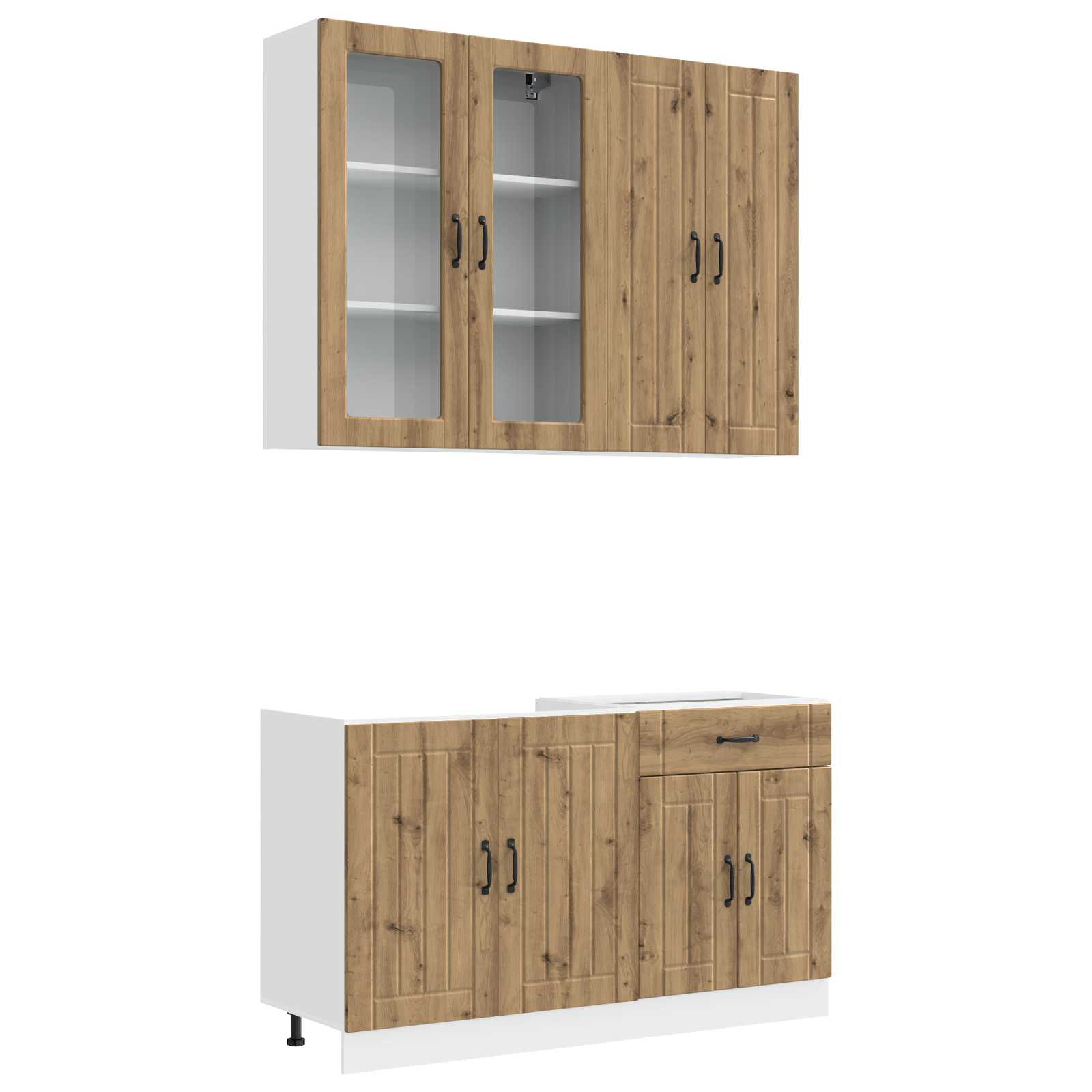 Virtuvės vienetas LUCCA 4 pcs Artisano ąžuolo Apdirbta mediena