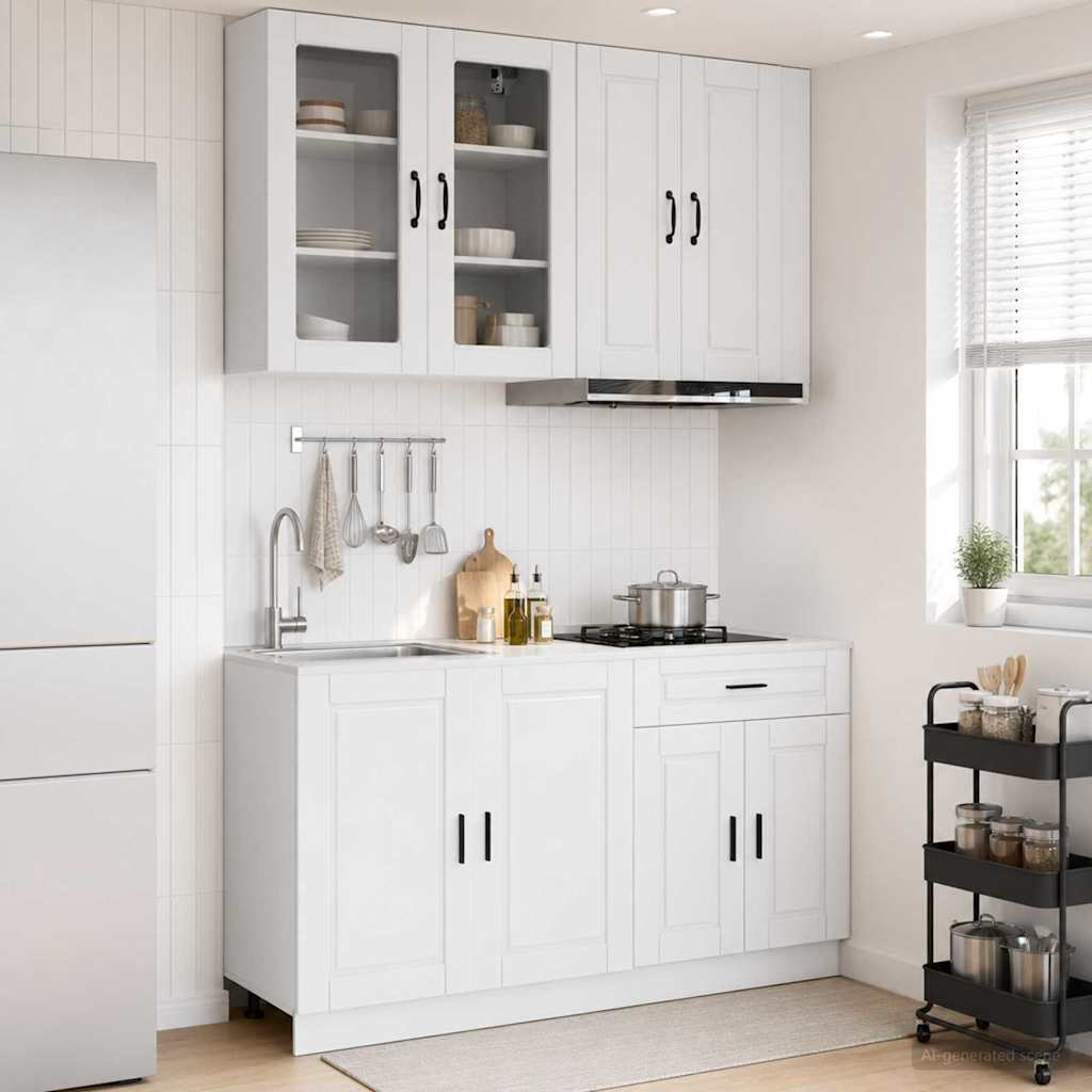 Virtuvės vienetas PORTO 4 pcs Itin blizgi balta