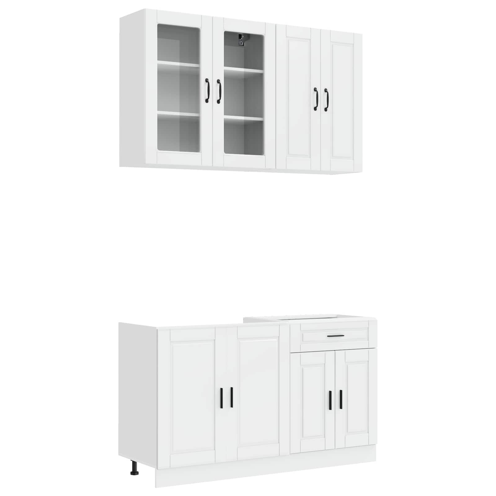 Virtuvės vienetas PORTO 4 pcs Itin blizgi balta