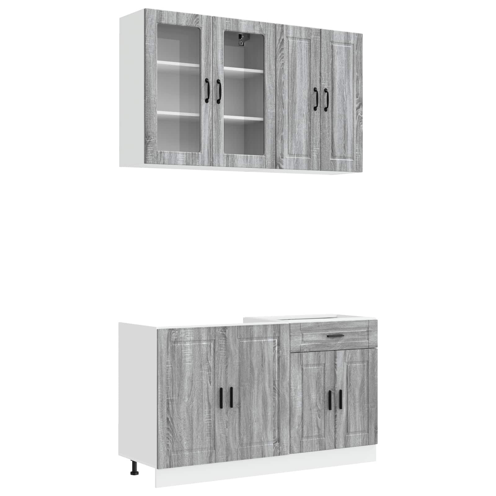 Virtuvės vienetas PORTO 4 pcs Pilka Sonoma Apdirbta mediena