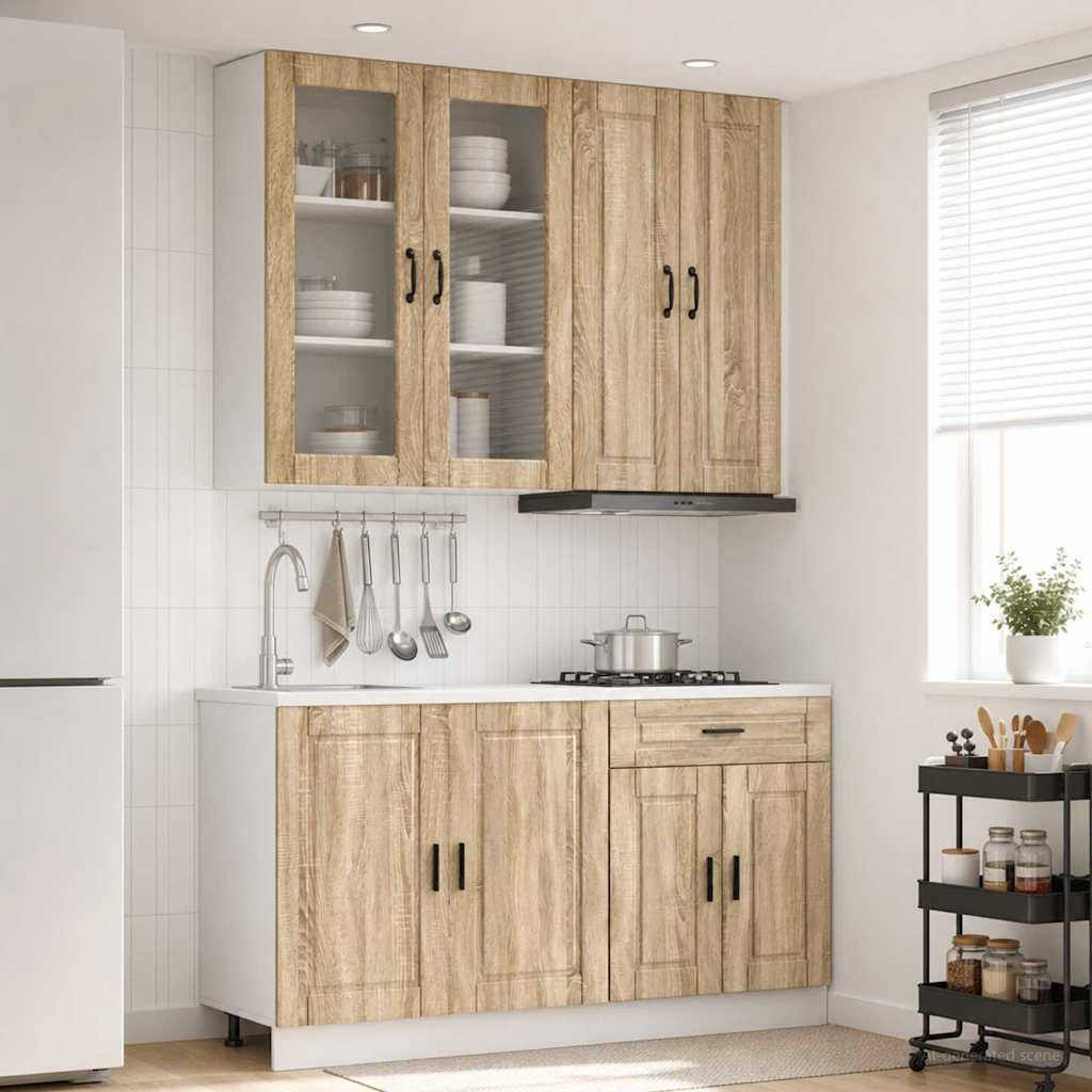 Virtuvės vienetas PORTO 4 pcs Sonoma ąžuolas Apdirbta mediena