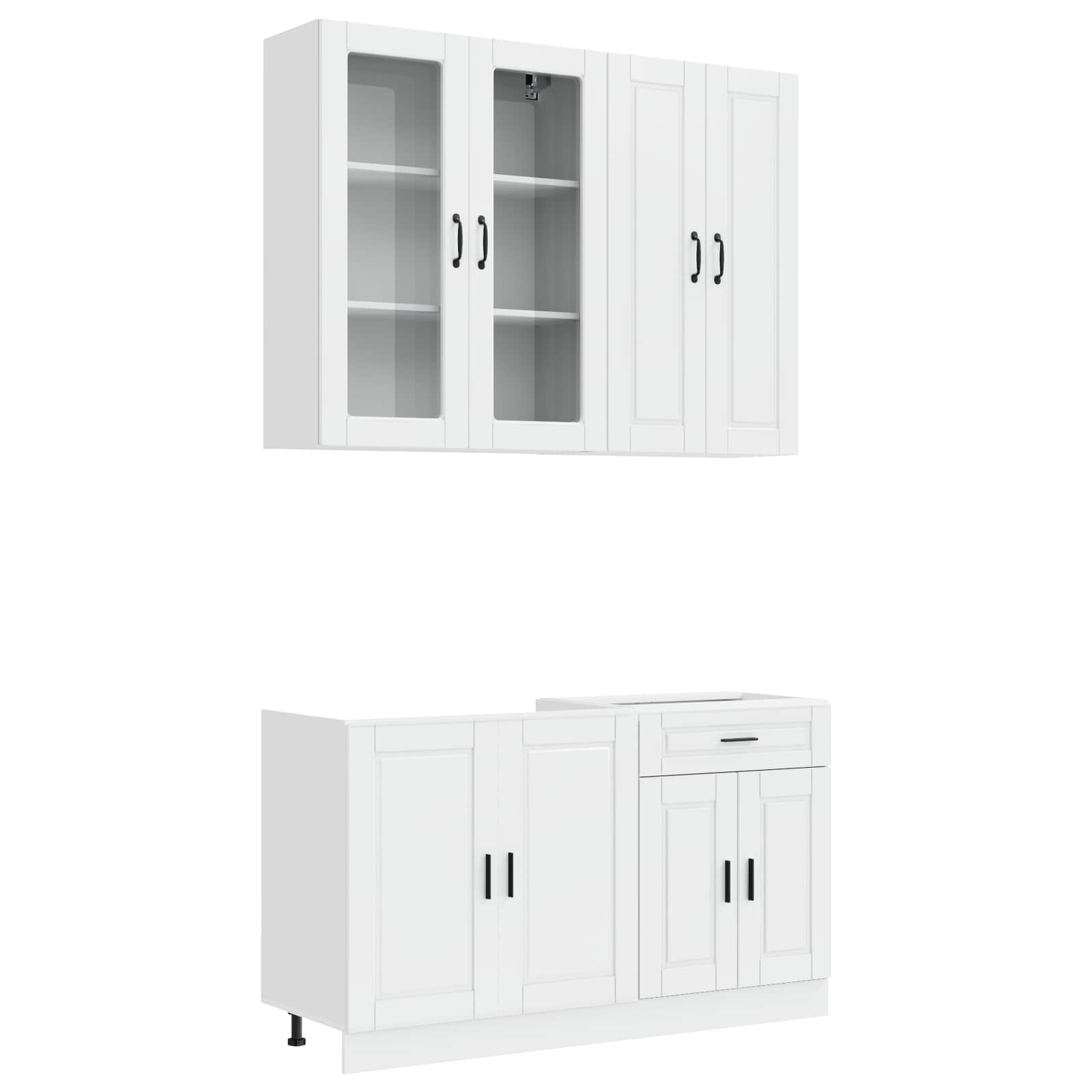 Virtuvės vienetas PORTO 4 pcs Itin blizgi balta