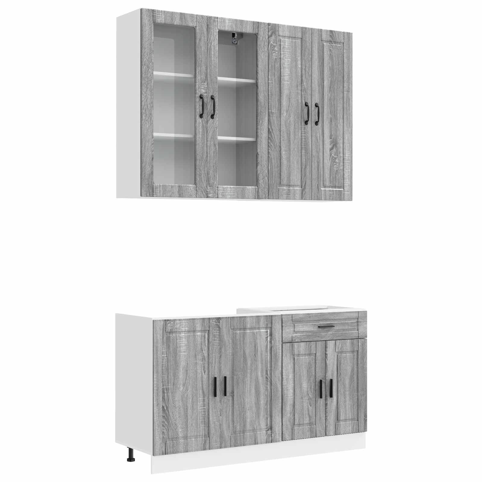 Virtuvės vienetas PORTO 4 pcs Pilka Sonoma Apdirbta mediena