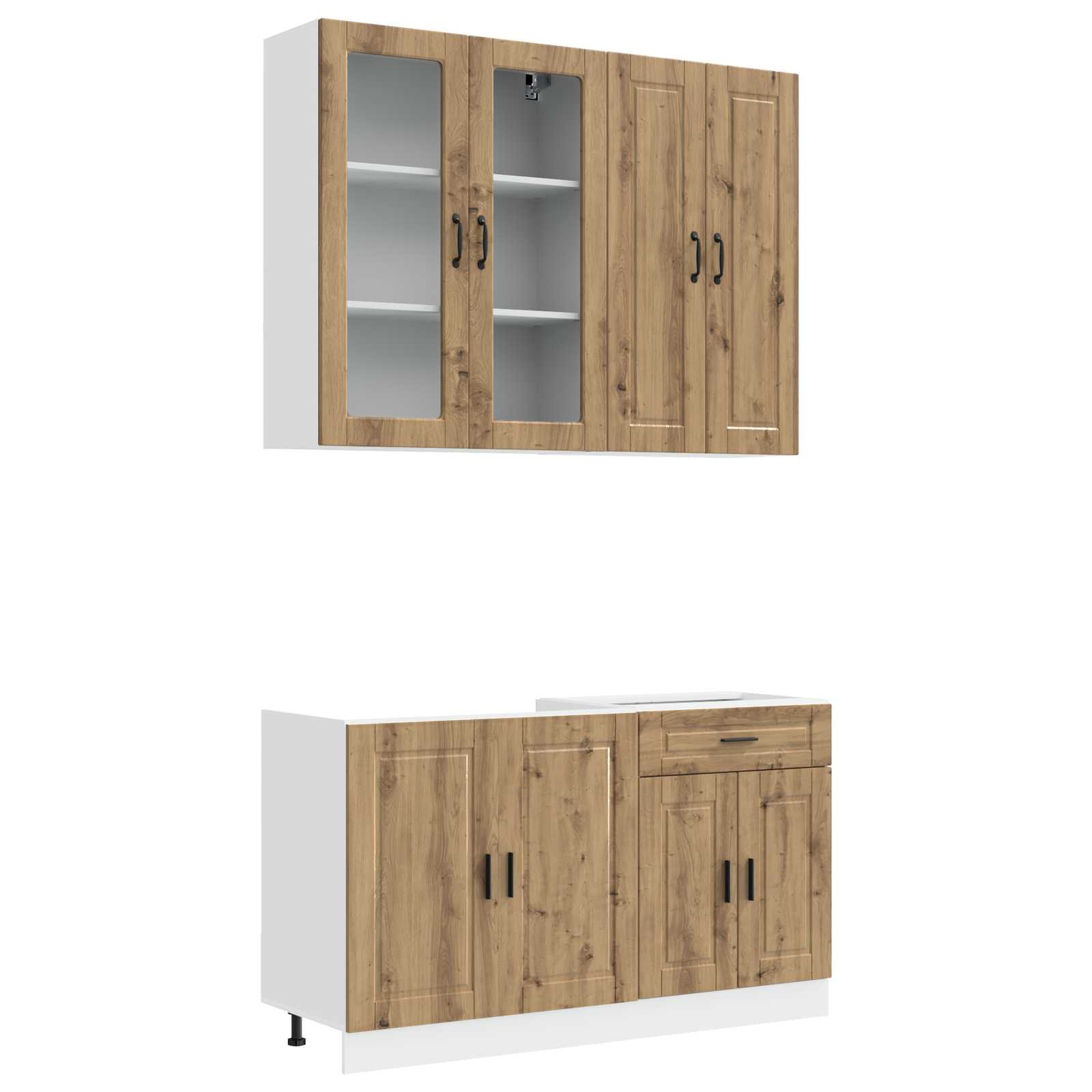 Virtuvės vienetas PORTO 4 pcs Artisano ąžuolo Apdirbta mediena