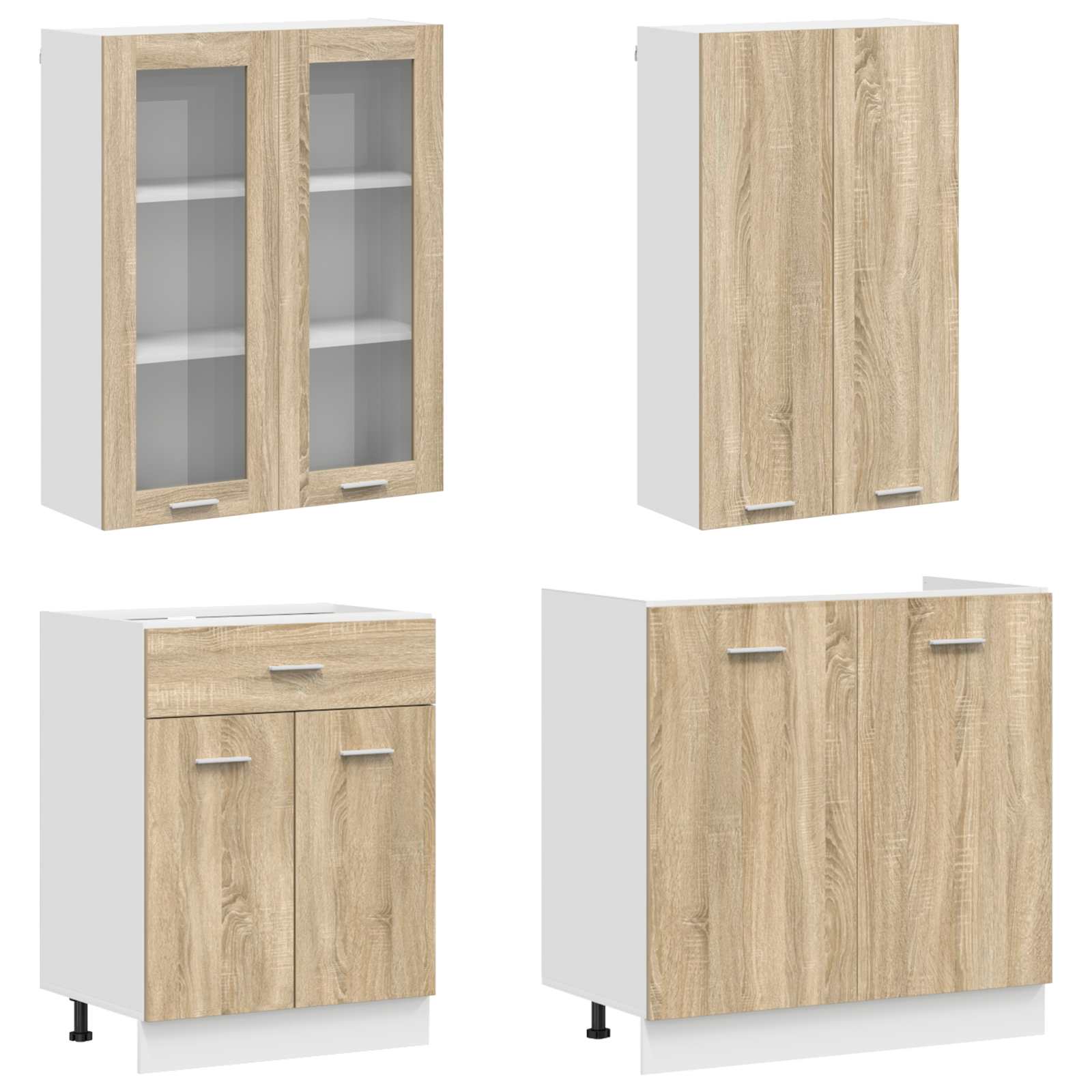 Virtuvės vienetas LYON 4 pcs Sonoma ąžuolas Apdirbta mediena