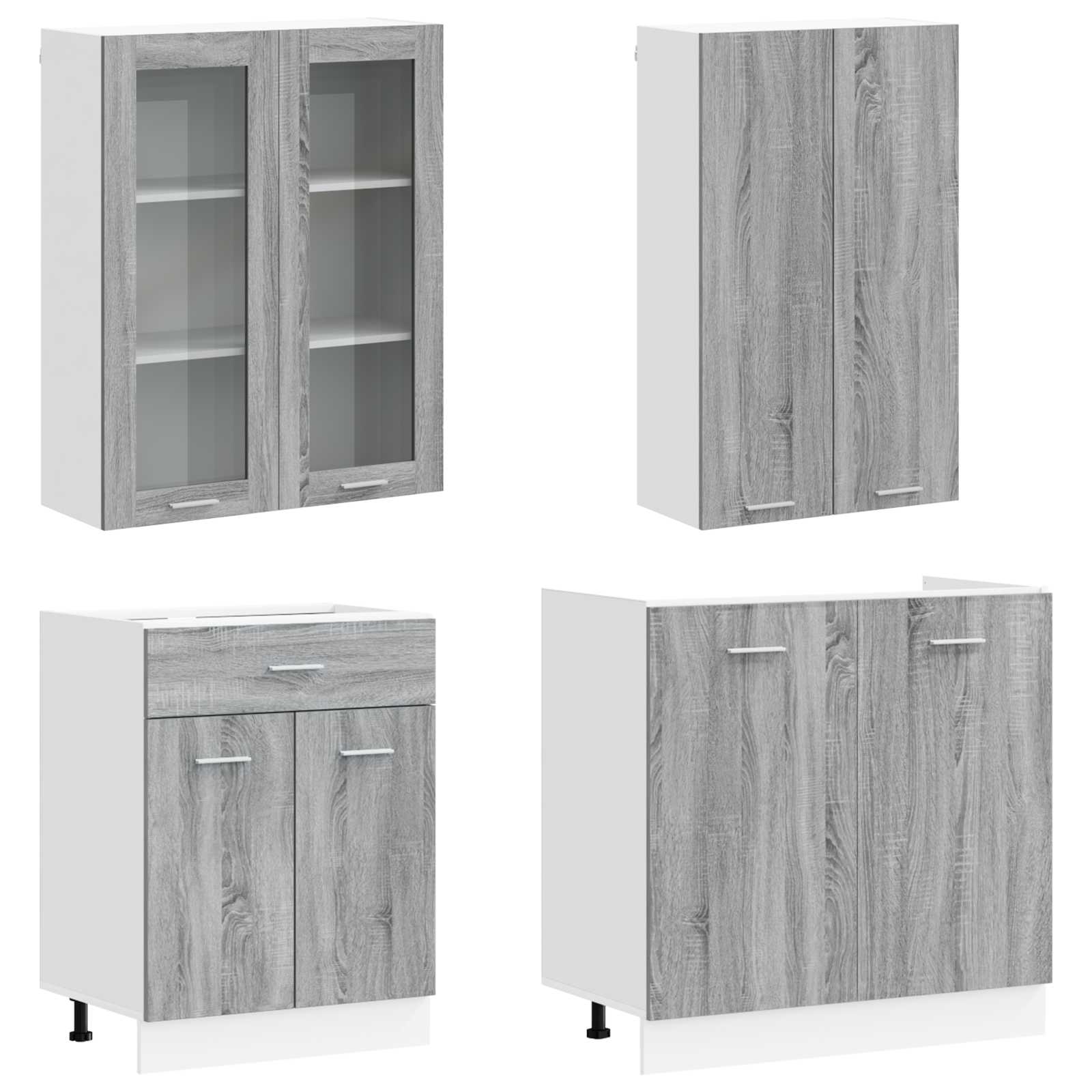 Virtuvės vienetas LYON 4 pcs Pilka Sonoma Apdirbta mediena