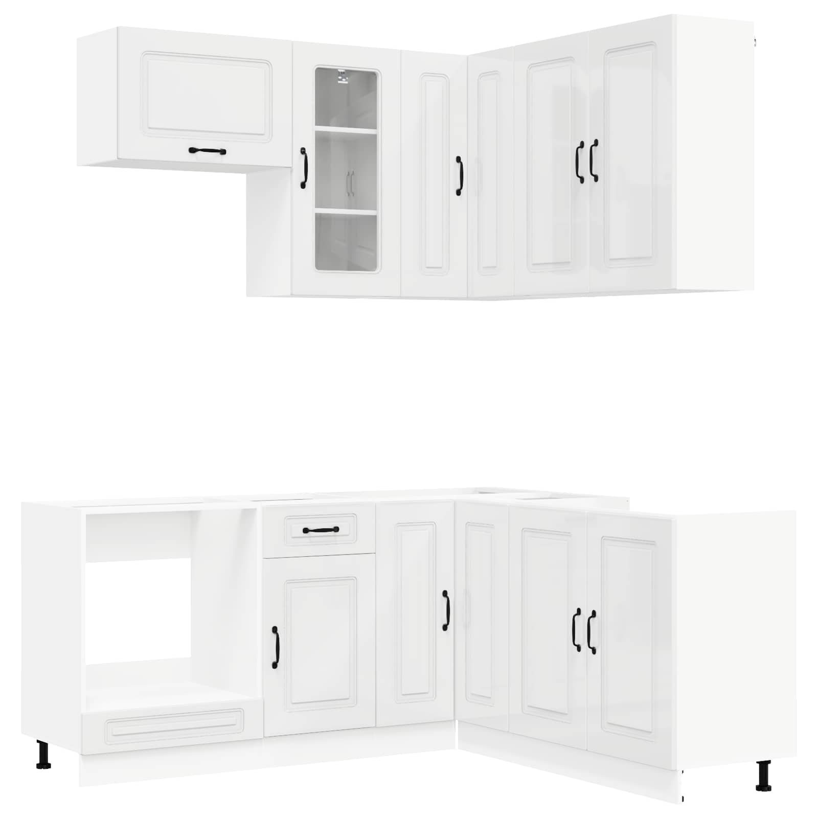 Virtuvės vienetas KALMAR 8 pcs Itin blizgi balta