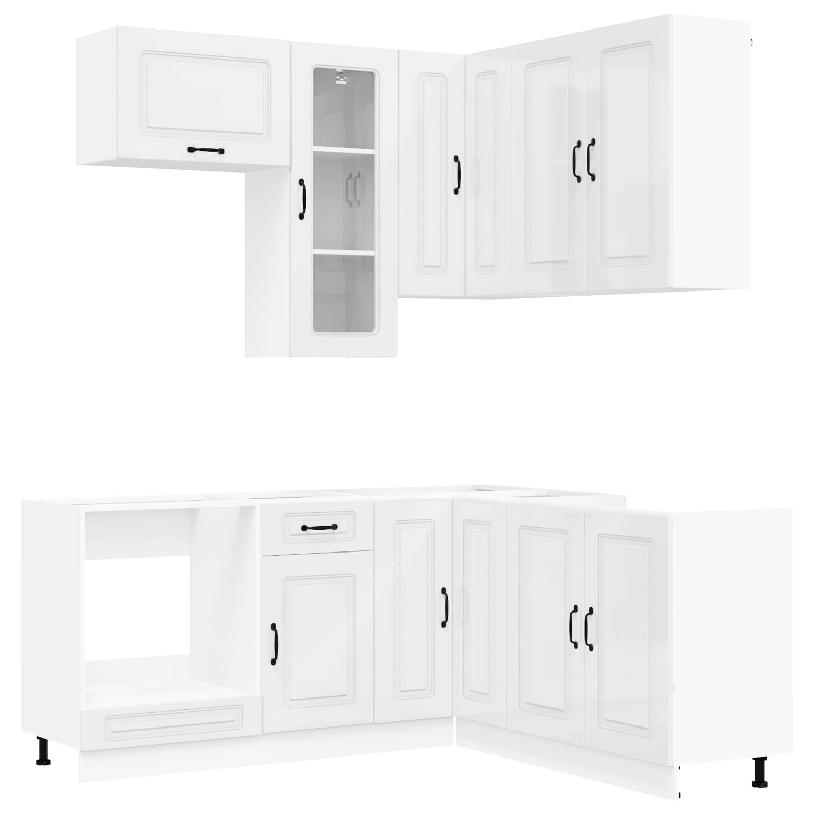 Virtuvės vienetas KALMAR 8 pcs Itin blizgi balta