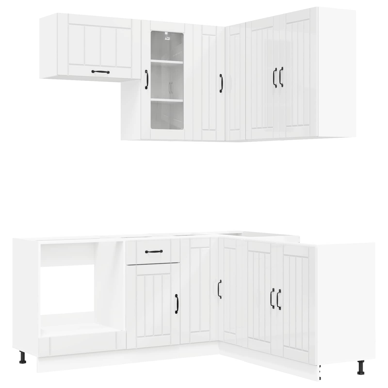 Virtuvės vienetas LUCCA 8 pcs Itin blizgi balta