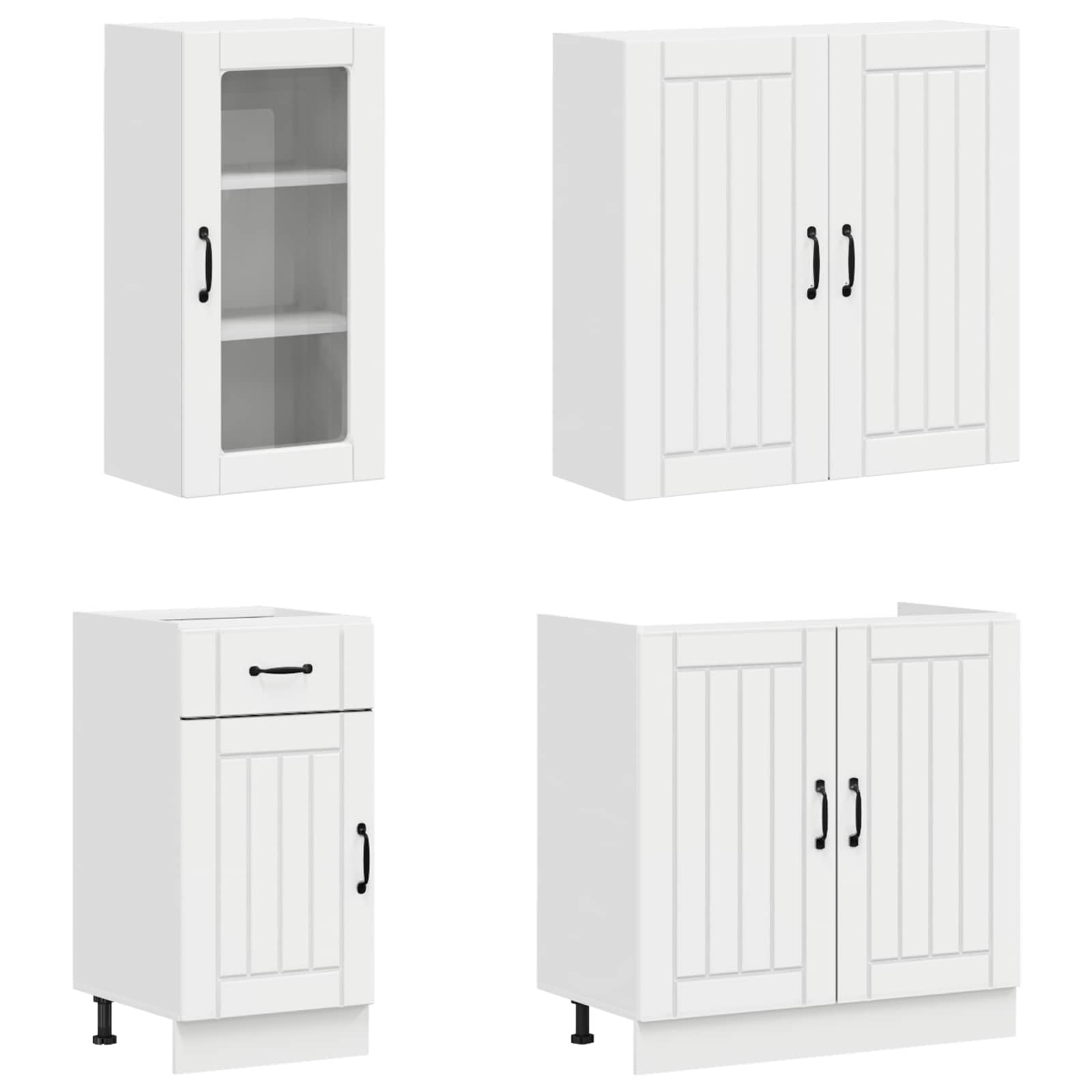 Virtuvės vienetas LUCCA 8 pcs Itin blizgi balta