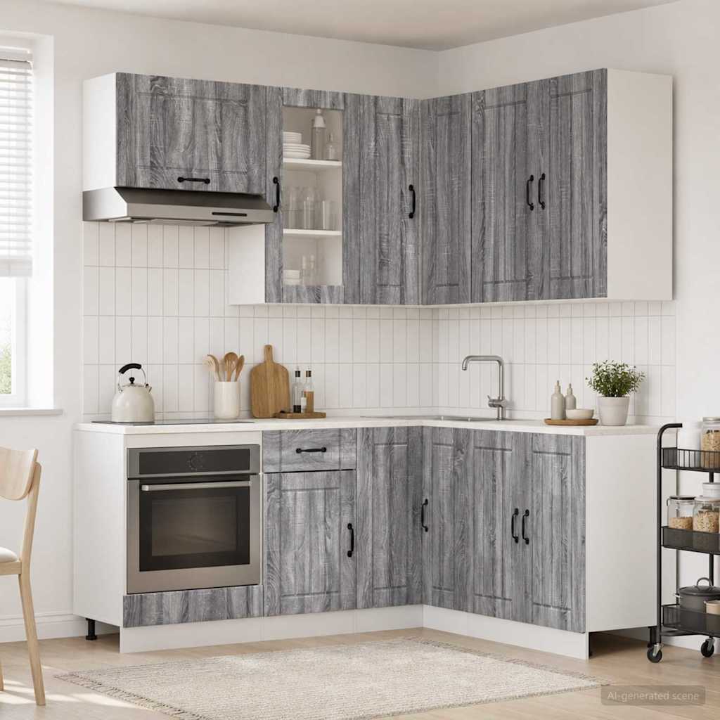 Virtuvės vienetas LUCCA 8 pcs Pilka Sonoma Apdirbta mediena
