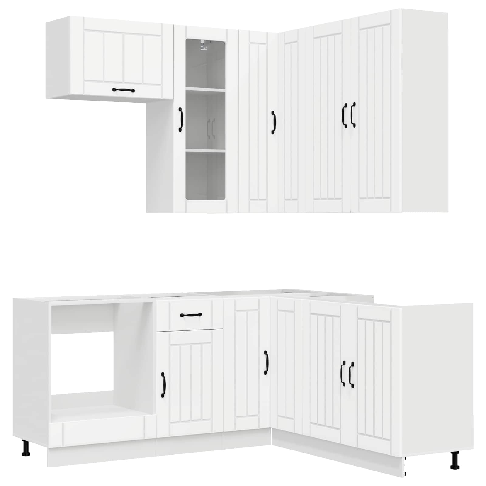Virtuvės vienetas LUCCA 8 pcs Balta Apdirbta mediena