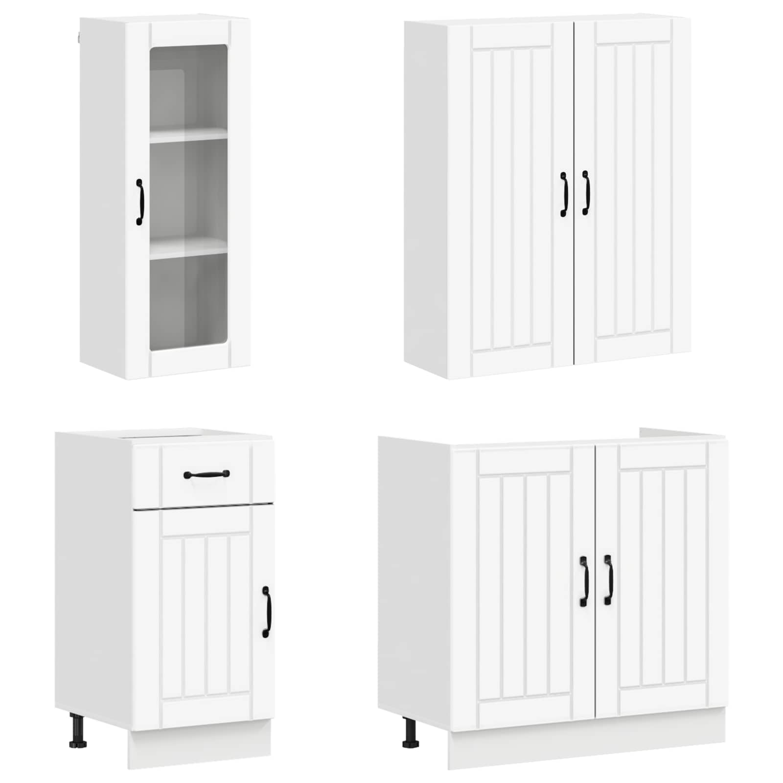 Virtuvės vienetas LUCCA 8 pcs Balta Apdirbta mediena