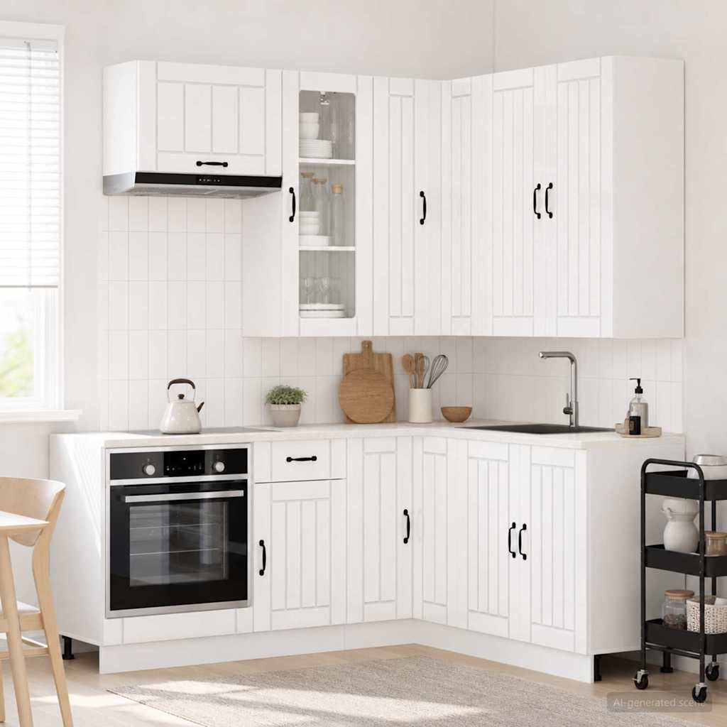 Virtuvės vienetas LUCCA 8 pcs Itin blizgi balta