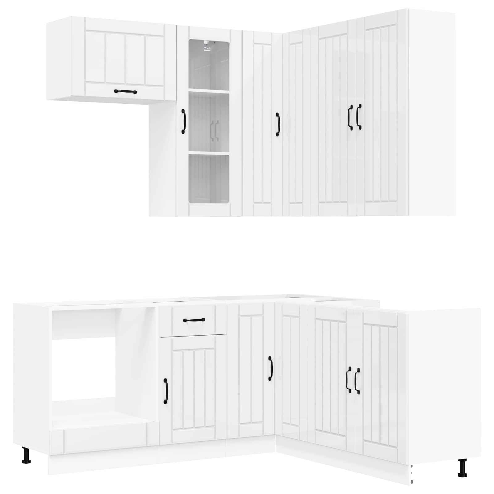 Virtuvės vienetas LUCCA 8 pcs Itin blizgi balta
